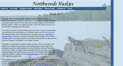 Desktop Screenshot of northwoodshuskies.com