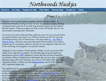 Tablet Screenshot of northwoodshuskies.com